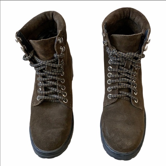 Steve Madden Suede Vintage Combat Boots Size 7.5 - Picture 3 of 6